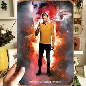 Star Trek Strange New Worlds Captain Pike Retro Vintage Style Metal Sign 8x12"